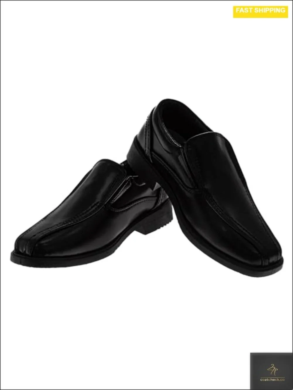 Faux Leather Slip-On Loafers Dress School Shoes for Boys